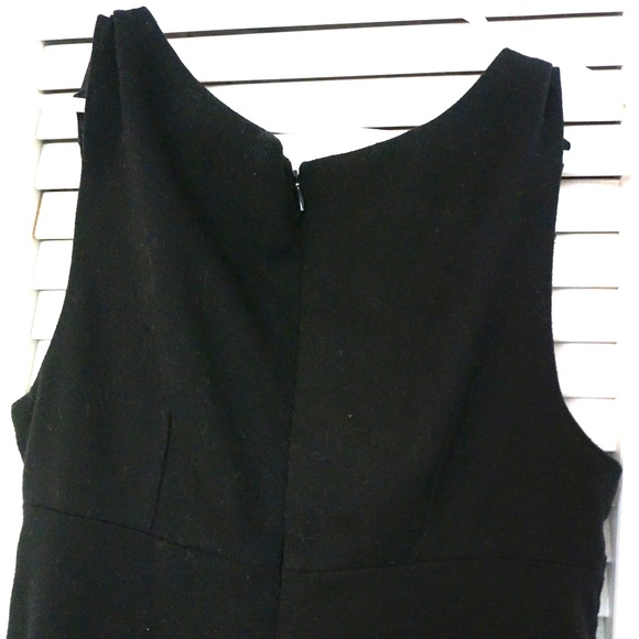Black Sleeveless Knee-Length Wool Jumper - Picture 4 of 4